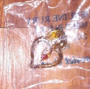 Vintage Genuine Ruby Pin